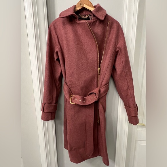 Chic Rose Coat with Belt,All Products : American Fashion Style Bags On Sale